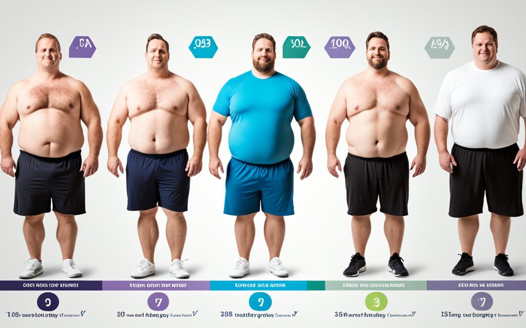 body mass index chart for men